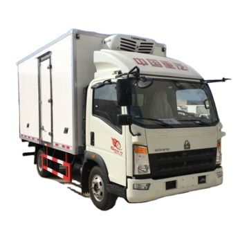 HOWO refrigerator truck 4x2 5 tons cooling vans for sale